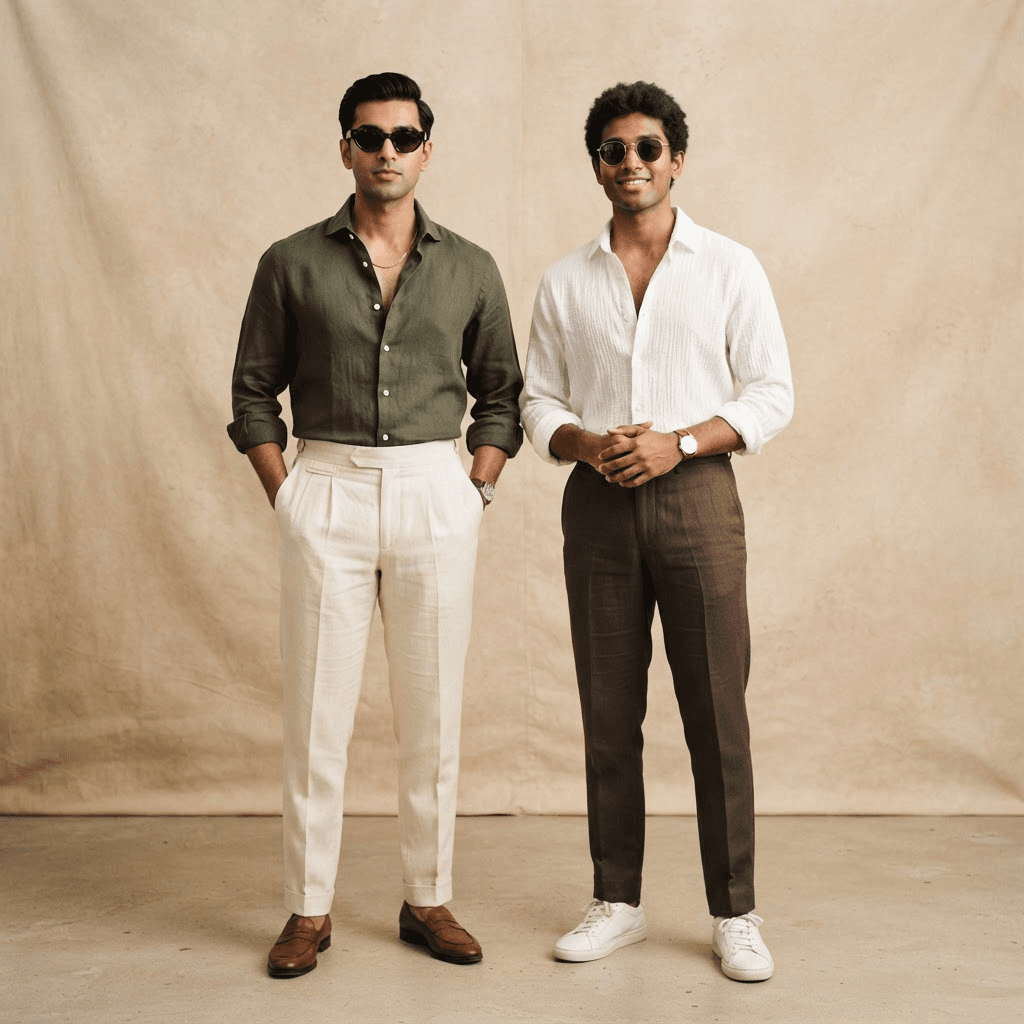 Olive Linen Shirt